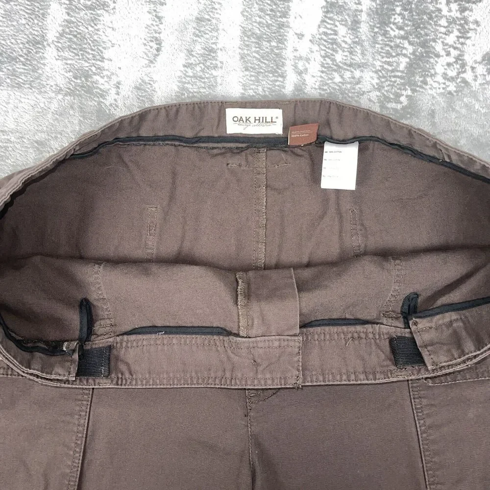 Oak Hill Heritage Collection Men's Work‎ Pants Size 50x30 Brown Cargo Utility